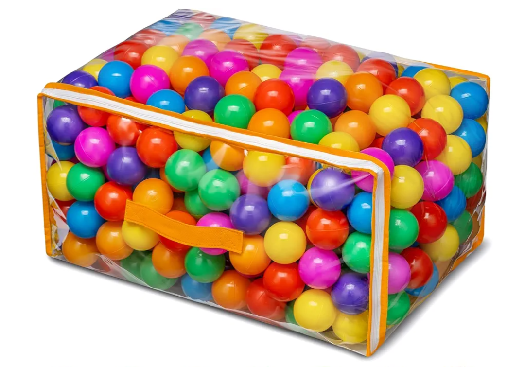 Vanland Ball Pit Balls for Baby and Toddler Phthalate Free BPA Free Crush Proof Plastic - Multicolored Pit Balls in Reusable Play Toys for Kids with Storage Bag