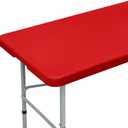 NEWISHER Fitted Rectangle Tablecloth 36 x 48 Inch Elastic Table Cloth Stretch Spandex Table Cover Red Washable Polyester Table Top Cap Cover for Dining Picnic Camping Indoor and Outdoor
