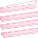 Mahjong Racks with Pushers 4PCS Set Majiang Tile Holder Acrylic Mahjong Racks Accessories and Gifts (Bling Pink)