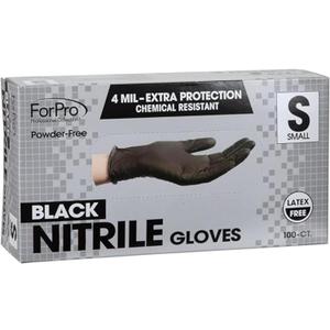 ForPro Disposable Nitrile Gloves, Chemical Resistant, Powder-Free, Latex-Free, Non-Sterile, Food Safe, 4 Mil