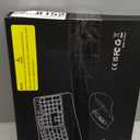 Wireless Keyboard and Mouse Combo, 2.4G Full Size Wave Keys Ergonomic Keyboard with Wrist Rest and 3-Level DPI Adjustable Wireless Ergonomic Mouse for Windows, Mac OS Desktop/Laptop/PC(Black)