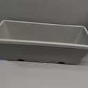 8pcs Window Box Planter, 17 Inches Flower Window Boxes, Rectangle Planters Box with Drainage Holes and Trays, Plastic Vegetable Planters for Windowsill Patio Garden Home Decor Porch Yard (Grey)