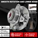Pair 515169 4WD Front Wheel Bearing Hub Assembly Compatible with Ford F-150 2015 2016 2017 (2.7L 3.5L 5L Engines), 4x4 Hub Bearing Kit for Ford F150 2015-2017, 6 Lugs w/ABS