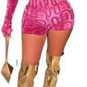 Uni Clau Women Sexy See Through Long Sleeve Short Jumpsuits Sheer Mesh Patchwork Skinny Pants Club Rompers Small