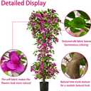 Artificial Bougainvillea Tree -5FT Faux Bougainvillea Tree with Realistic Flowers, Tall Fake Flower Tree for Indoor or Outdoor Decor, Silk Floral Plant for Living Room, Porch, Garden (Purple)