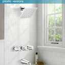 Bathtub& Shower 3-Handle Remodel/Rebuild Trim Kit Replacement for Price Pfister Verve, 3 Knob Metal HandleChrome