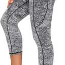 THE GYM PEOPLE Thick High Waist Capris Yoga Pants with Pockets, Tummy Control Workout Running Yoga Leggings for Women M