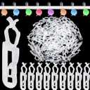 25 Pcs Christmas Light Clips Hooks, Outdoor Universal Gutter and Shingle Clip Compatible for Roof, Roof Ridge Line, Fence, Icicle Lights (Clear) 25 pcs(4pack)