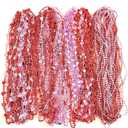 60 Pcs Valentines Day Heart Shaped Bead Necklace Bulk Bachelorette Pink Red Party Beads