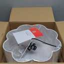 VONLUCE Semi-Flush Mount Ceiling Light, 15.7" Modern 3-Light Ceiling Light Fixture with White Petal-Shaped Shade 3 E26 Sockets for Bedroom Entryway Living Room, Nickel Finish, ETL Certificated