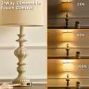 SAIWEYA 27.5" Farmhouse Table Lamps Set of 2 Bedside Nightstand Lamp with USB C+A Ports & AC Outlet, 3 Way Dimmable Touch Lamps for Bedroom Living Room Office Rustic Lamp