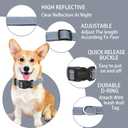 Reflective Dog Collar with Locking Buckle, Adjustable Soft Breathable Nylon Collars for Small, Medium and Large Dogs(Collar+Leash XS Width 5/8" Gray)