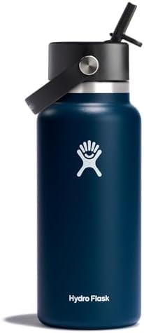 Hydro Flask 32 Oz Wide Flex Straw Cap Bottle - Insulated Stainless Steel - Wide Straw Lid, Non Spill, Leakproof in Indigo