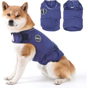 Dog Anxiety Jacket, Skin-Friendly Dog Calming Shirt - Dog Coat for Thunder, Fireworks, Vet Visits and Separation - Keep Pet Calm Without Medicine & Training, Anti Anxiety Vest for Dogs (Medium, Blue)