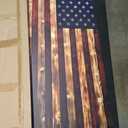 BackYardGamesUSA Rustic American Flag Wall Art Decor 24x48 – Patriotic Wood Wall Decor, All Weather Indoor Outdoor Wall Hanging for Living Room, Garage, Patio, Office