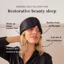 DROWSY Silk Sleep Mask - Face-Hugging, Padded Cocoon for Luxury Sleep in Total Darkness - 100% Pure Mulberry Silk (La Vie En Rouge)