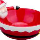 Large Ceramic Santa Candy Bowl  Christmas Decorative Snack Dish for Holiday Table Centerpiece, Santa Claus Shaped Holiday Treat Bowl for Parties, Kitchen, or Living Room Decor