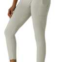 Women's High Waisted Moisture - Wicking Yoga Leggings with Pockets, Reflective Stripes & Shirt Loop for Active Lifestyle (M)