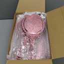 Qunclay 12 Pcs Vintage Handheld Mirror, 9.8" L x 4.5" W Small Rose Gold Embossed Portable Princess Mirror for Classroom Kids Princess Party Favors Travel