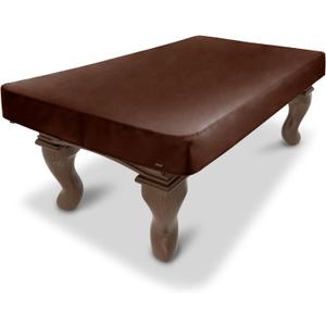 GoSports Premium Leatherette Pool Table Covers - Waterproof & Tearproof - 6 ft Heavy Duty Indoor & Outdoor Billiard Table Covers (Brown)