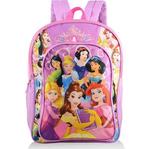 Disney Princess Backpack for Girls Kids Toddlers ~ Deluxe 16" Princess School Bag Featuing Ariel, Cinderella, Rapunzel, and More (Disney Princess School Supplies), Disney Princess Backpack