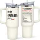 SUCHAGIFT Gifts for Girlfriend - Girlfriend Gifts for Women - Anniversary, Valentines, Birthday, Christmas Gift for Her - Romantic Love Gift Ideas for Couple - 40 Oz Stainless Steel Tumbler with Lid