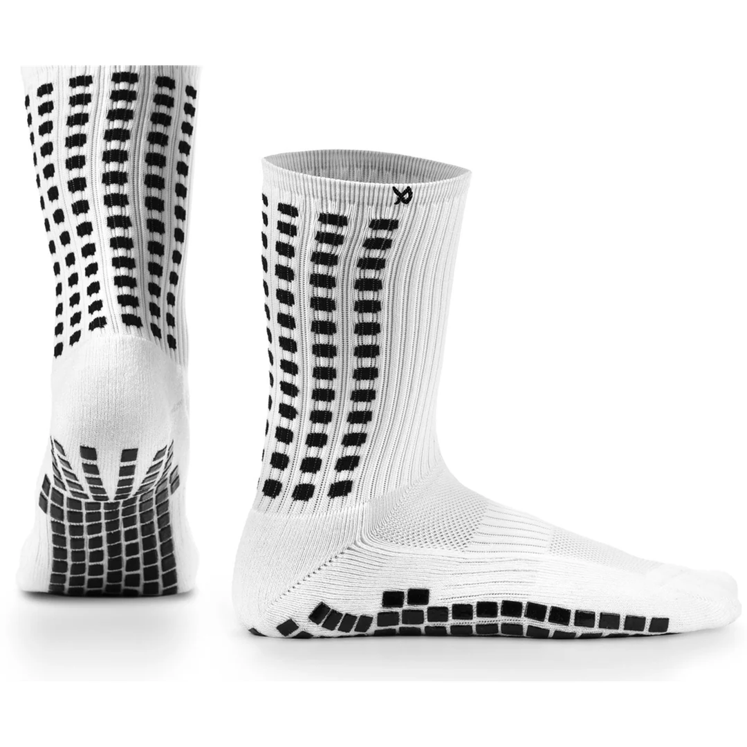 Lux Soccer Grip Calf Socks - White