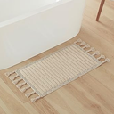 Lucky Brand Boho Rug 100% Cotton Fringe Boho Bathroom Rugs 20” x 40" Boho Bath Mat
