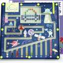 Magnetic Color and Number Space Maze Level 3 Montessori Wooden Puzzle Toy for Toddlers, Preschool Learning Activity for Fine Motor Skills, Educational Gift for Kids Ages 3+