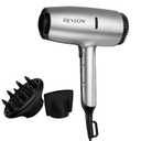 REVLON Dry Max Hair Dryer with Diffuser for Natural Curls| Prevents Frizz, Speeds Drying Time, and Reduces Damage, Plus Concentrator for Precise Styling, 1875 Watts (Silver)