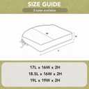 Outdoor Chair Cushions, Fade-Resistant & Water-Resistant, D Shaped Patio Furniture Seat Chair Pads Replacement, Removable Cover, Set of 2, 17 x 16 Inch, Beige