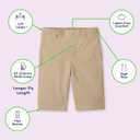 French Toast Boys Adaptive Bermuda Shorts with Hook and Loop Closure (8, Navy)