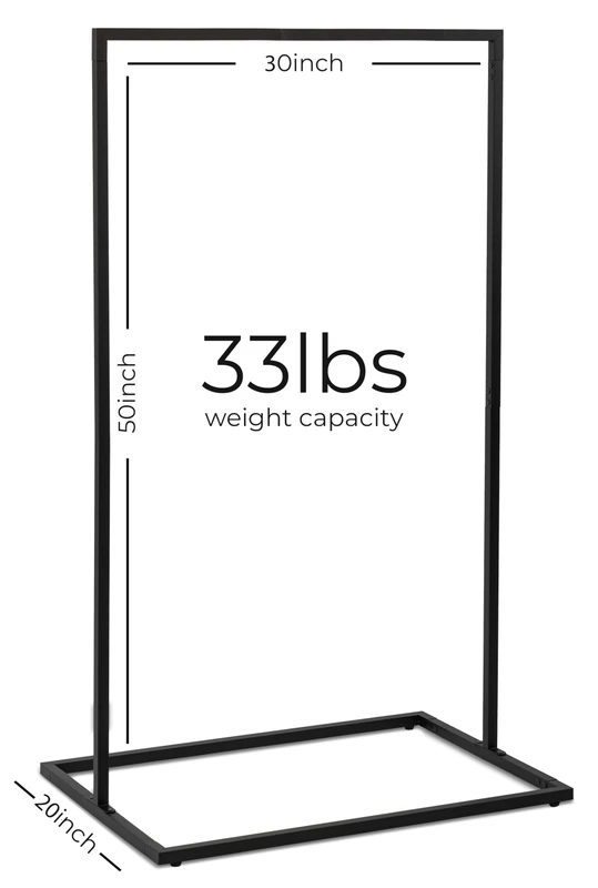 KIBAGA Elegant Wedding Welcome Sign Stand C Sturdy Welcome to Our Wedding Sign Holder for Seating Charts & Event Decor - A Beautiful Black Metal Easel to Welcome Guests & Celebrate Your Love