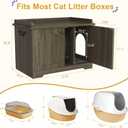 Cat Litter Box Enclosure, Hidden Litter Box Furniture with 2 Door, Pet House Fit Most of Litter Box, Dark Oak Gray, 
Size	31.5”L x 19.6”W x 22.6”H