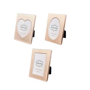 Pofectsty 2.5x3.5 Inch Gold Mini Metal Picture Frame Set, Set of 3 Small Picture Frame with Picture Storage Behind, 2 1/2x3 1/2 Inch Small Picture frame Rectangle (Gold)