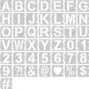 8 Inch Letter Stencils for Painting, 43 Pcs Reusable Alphabet Symbol Numbers Stencils Interlocking Kit for Painting on Wood, Wall, Fabric, Rocks, Chalkboard, Sign & DIY Art (8 inch)