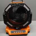 40000mAh Battery Powered Camping Fan, 136Hrs Cooling, Rechargeable Fan High Velocity, Auto 45/90 Oscillation, Remote & Timer Battery Operated for Car Travel RV Garage Patio Hurricane Emergency (D13-Orange)