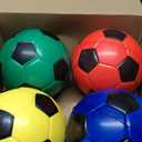 Junkin 4 Pcs Christmas Foam Soccer Balls for Kids 6'' Mini Soft Foam Soccer Ball Indoor Outdoor Recess Equipment Sport for Toddlers Beginner Practice Training Backyard