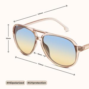livho Trendy Polarized Aviator Sunglasses Women Men, Retro Sun Glasses for Women Men 2025, Oversized UV Protection Shades