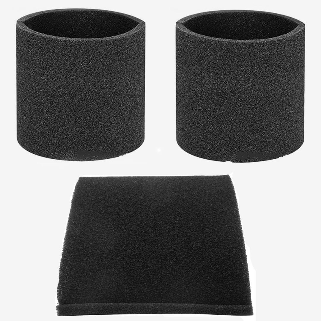 Replacement 90585 Filter Foam, 3 Pack 90585 Foam Sleeve VF2001 Foam Replacements Filters for Wet Dry Vacuum Cleaner, Fit for Shop-Vac, Fit for Vacmaster & Genie Shop Vacuum Cleaner