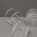 4 Pack Kitchen Plate Holder Organizer for Cabinet Space Saver Dinner Dish Storage Rack Upright Dish Drying Racks Metal Plate Dish Racks Stand for Cupboard and Countertop 2 Large 2 Small White