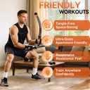 Cordless Battle Ropes Adjustable Trainer, Ropeless Weighted Portable Exercise Equipment for Home Gym Workouts, Compact Arm Strength for Men Women, Heavy Flex Rope Stick Fitness Gift