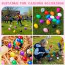 Easter Eggs 2.4 - Blue Fillable Easter Eggs - 60 Pcs Easter Basket Stuffers - Blue Eggs Bowl and Vase Filler Faux for DIY Spring and Easter Decorations (Blue)