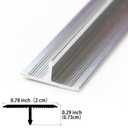 Trimold 3Pcs Aluminum T Molding Trim & Floor Transition Strips, Flat Divider Strip for Door Threshold and Joining Flooring Gaps of Laminate Planks Tile (2.9Ft x 0.8In, Matte Silver)