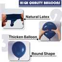 PartyWoo Navy Blue Balloons 140pcs Different Sizes of 18 12 10 5 Inch Dark Blue Balloon Arch Kit Garland for Graduation Wedding Sports Theme Boy Baby Shower Men Birthday Party Decorations Blue-Y72