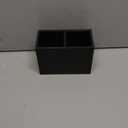 BINO | Multi-Purpose 2 Compartment Organizer - Elegant Makeup Brush & Toothbrush Holder for Bathroom and Vanity | Marble Stylish Accessories for Organization (Matte Black)