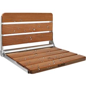 Foldable Shower Seat Wall Mounted, Folding Shower Bench for Small Shower Spaces, 400lbs Max Load for Inside Shower, 16" (Yellow)