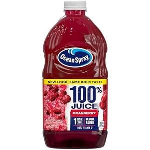 Ocean Spray® 100% Juice, Cranberry, 64 Fl Oz Bottle (Pack of 8), BB 13FEB26