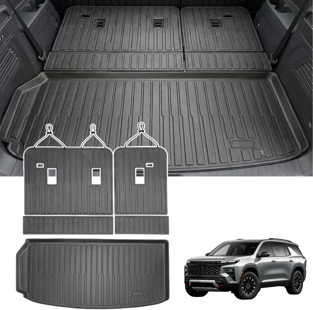 Cargo Mat Fit 2024 2025 2026 Chevrolet Traverse 7/8 Seats (NO Limited) & 2024-2026 GMC Acadia & 2025 2026 Buick Enclave All Weather Trunk Liner Cargo Liner Chevy Traverse Accessories