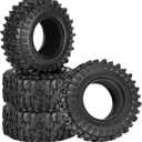 RC 1.3 Soft Silicone Rubber Wheel Tires for 1/18 TRX4M/Ascent-18/FMS 1/24 SCX24 RC Crawler, 1.3" Soft Mud Terrain/Rock Crawling/Swamp Claw Mud Terrain/Road RC Tires 4 Pcs, Style (B)